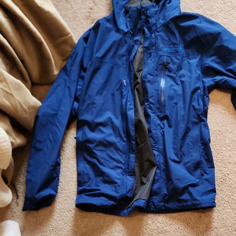 Marmot Men's Blue Jacket 3 In 1 Jacket Fleece Zip In Insert Jacket
